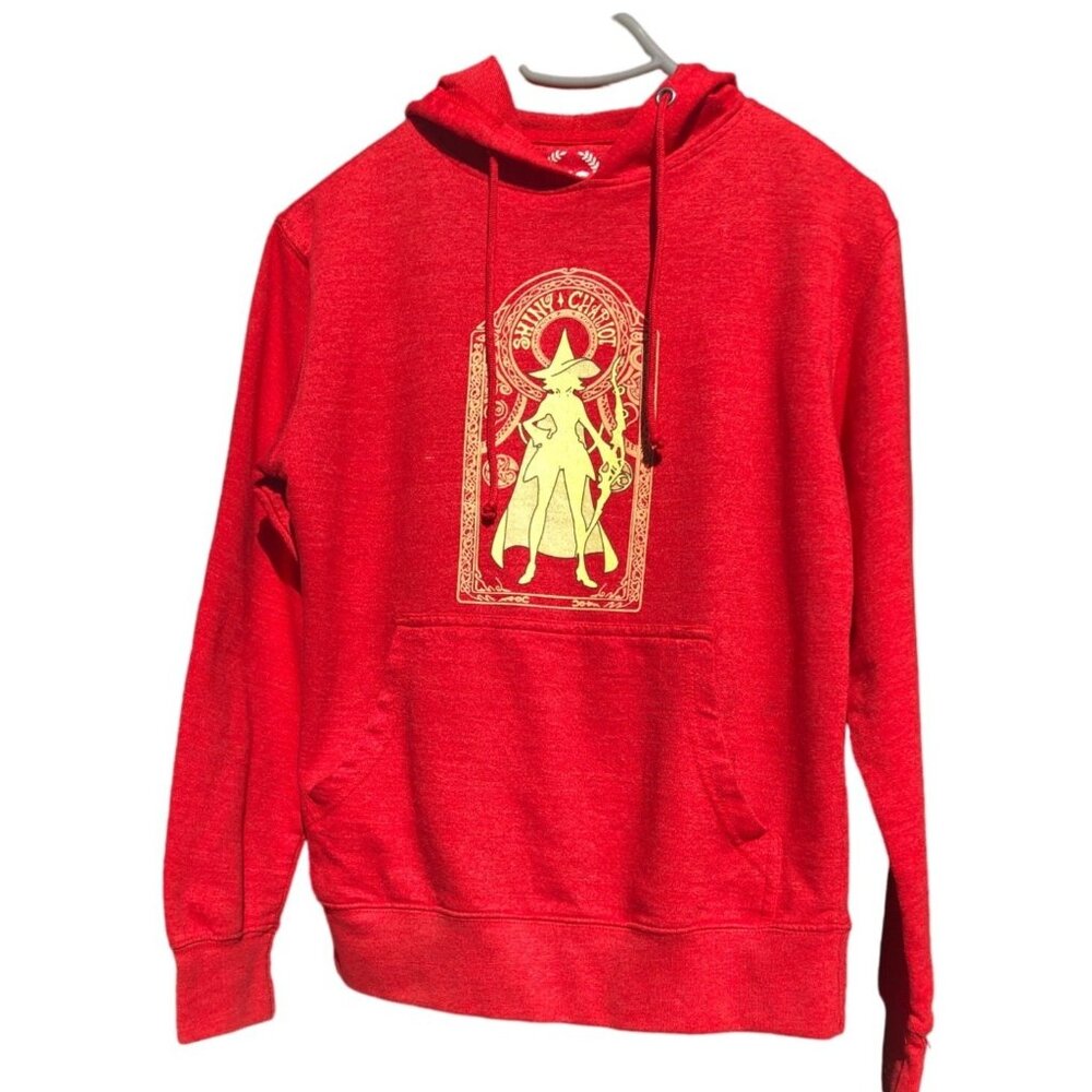 Teepublic Shiny Chariot Hoodie Little Witch Academia Red w/ Yellow Graphic Sz XS